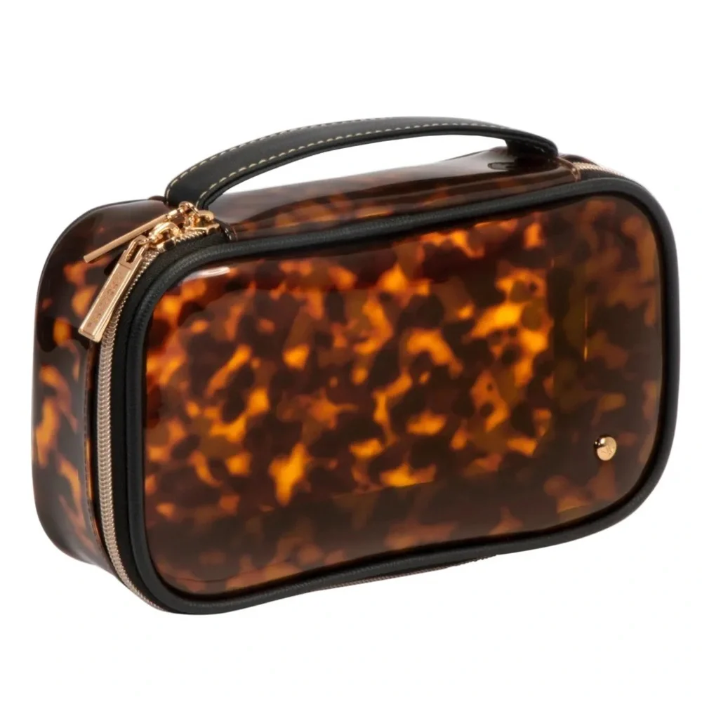 Stephanie Johnson Miami Clearly Tortoise Claire Medium Make-up Case-NWT